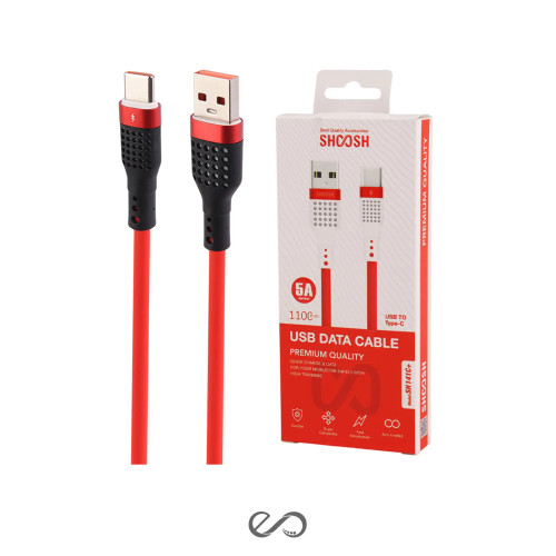 کابل شارژ تایپ سی شوش مدل +SH-141C طول 1.1 متر