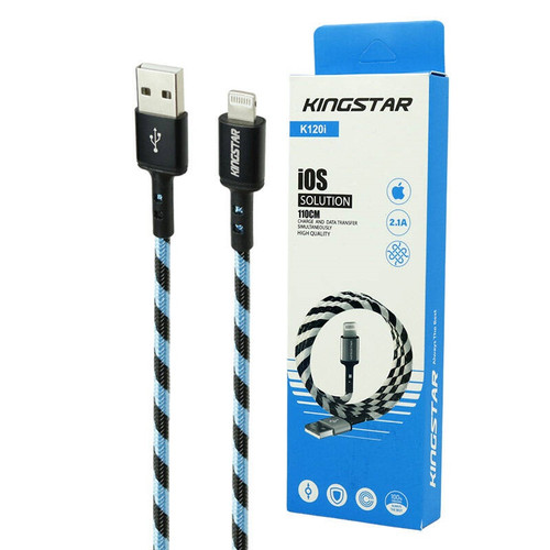 کابل شارژ کینگ استار Type-A به Lightning مدل K120 i با طول 1.1 متر